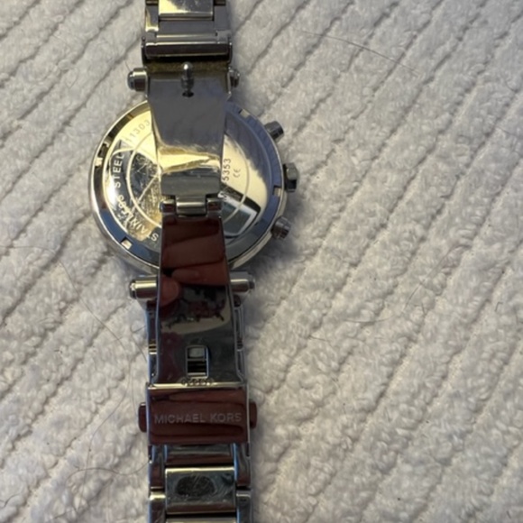 Michael Kors crystal and stainless watch